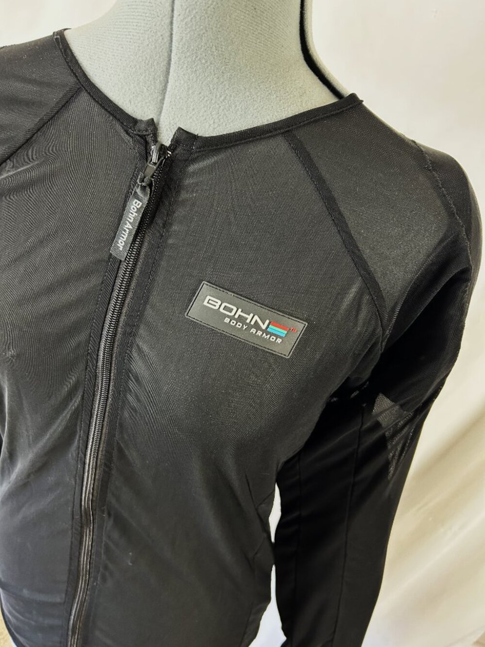 Bohn Body Armor Mesh Jacket With Pads Nylon Biker Jacket Made In USA S - Picture 2 of 7
